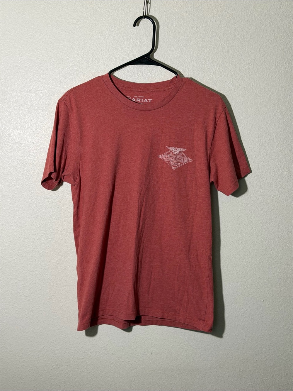 Ariat Men’s Sz Small Western T Shirt American Original Graphic Rust Red Rodeo